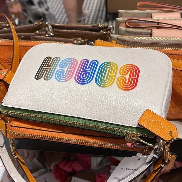 Coach Nolita 19 With Rainbow Coach 
Gold/Chalk Multi - Picture 9 of 16